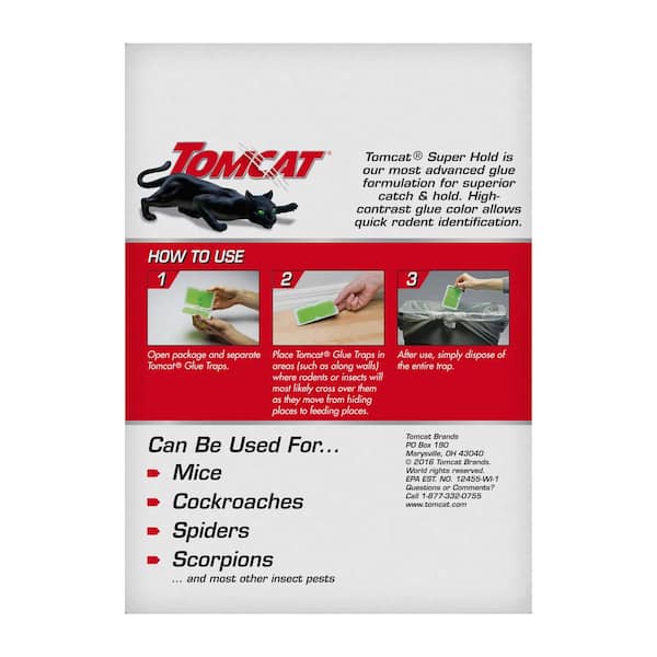  Tomcat Rat Trap with Immediate Grip Glue for Rats, Mice,  Snakes, Cockroaches, Spiders, and Scorpions, Ready-To-Use, 2 Traps :  Everything Else