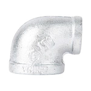 1 in. x 1/2 in. Galvanized Iron 90 Degree FPT x FPT Reducing Elbow Fitting
