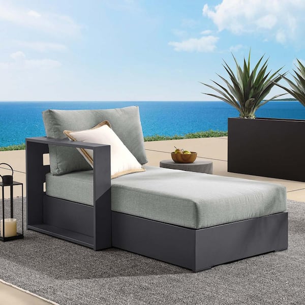 MODWAY Tahoe Gray Powder-Coated Aluminum Outdoor Patio