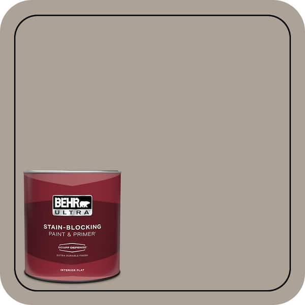 BEHR ULTRA 1 qt. #ECC-18-1 Quail Ridge Extra Durable Flat Interior Paint & Primer