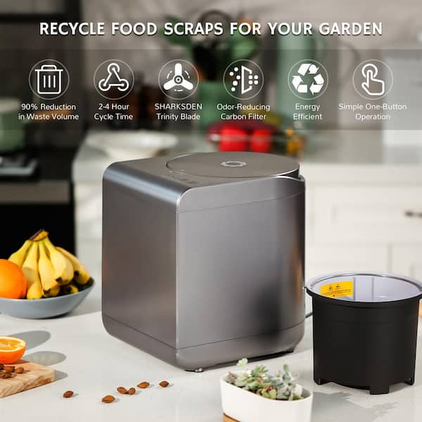 Airthereal Revive Electric Kitchen Composter, 2.5L Capacity with Sharksden  Trinity Blade R500 - The Home Depot
