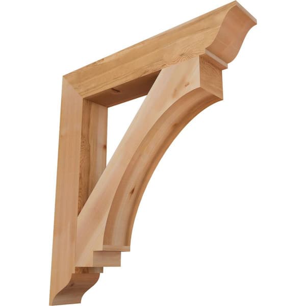 Ekena Millwork 5.5 in. x 40 in. x 36 in. Western Red Cedar Imperial Traditional Smooth Bracket