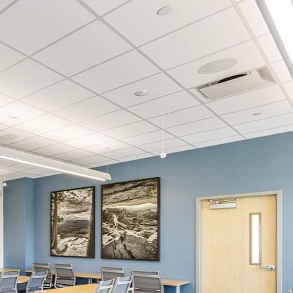 2 ft. x 2 ft. Mars White Square Edge Lay-In Ceiling Tile, case of 12 (48 sq. ft.)