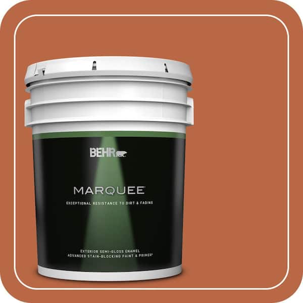 BEHR MARQUEE 5 gal. Home Decorators Collection #HDC-FL15-01 Pumpkin Drizzle Semi-Gloss Enamel Exterior Paint & Primer