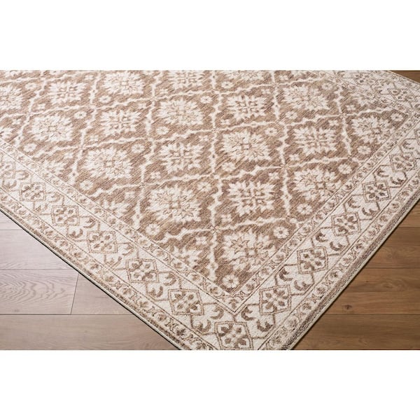 Nabela Noor Home Aram Medium Brown Traditional Area Rug, 2 ft. 6 in. x 7 ft. 3 in.