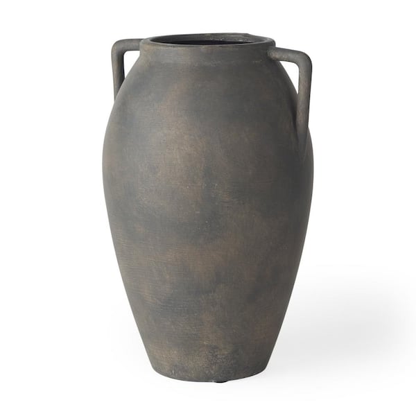 Mercana Kilian Medium Brown-Gray Double Ear Vase