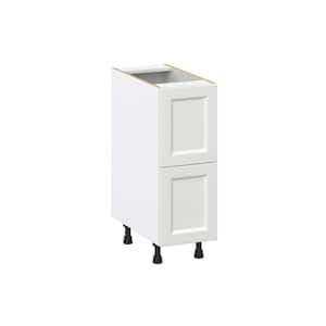27 in. W x 24 in. D x 34.5 in. H Alton Painted in White Shaker Assembled Base Kitchen Cabinet with 3 Drawers