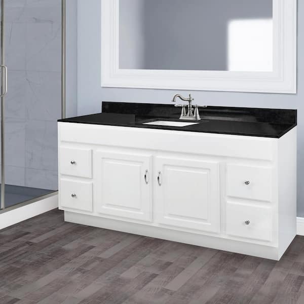 Concord 60 in. W x 21 in. D Unassembled Vanity Cabinet Only in White Gloss