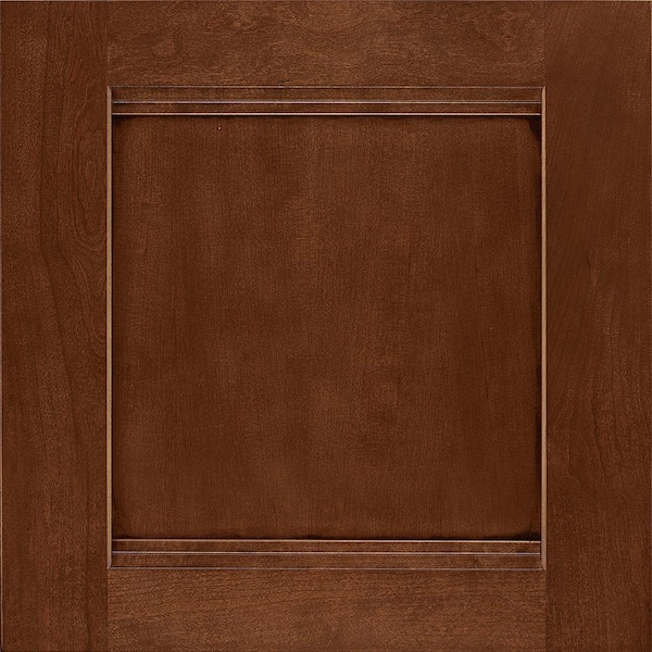 American Woodmark 14-1/2x14-9/16 in. Cabinet Door Sample in Del Ray Cherry Chocolate Glaze