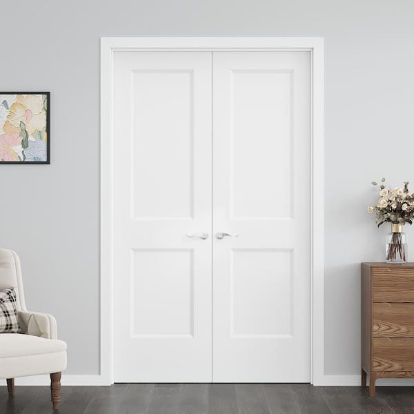ARK DESIGN 48 in. x 80 in. 2-Panel Universal Hollow Core White