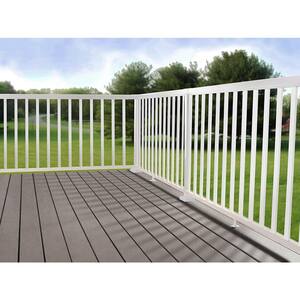 4 in. x 4 in. White Aluminum Deck Railing Post Base Cover