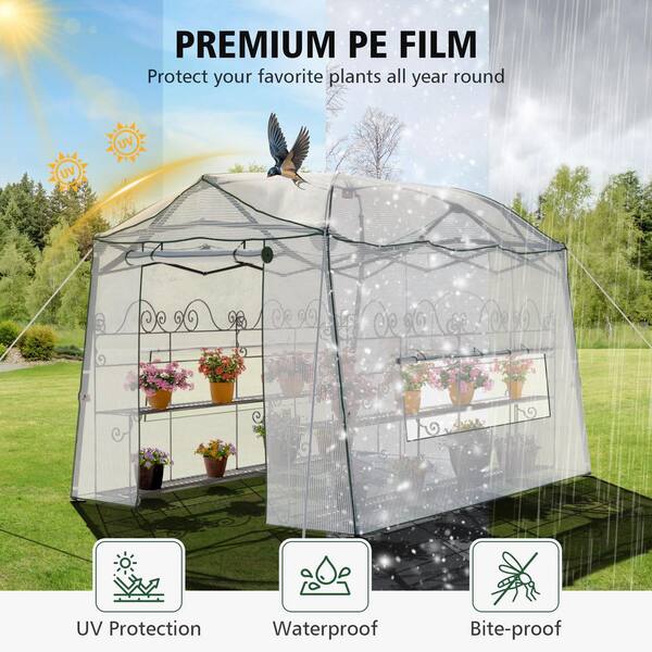 Yardsight 11 ft. W x 8.5 ft. D x 8 ft. H Walk-in Greenhouse Yardsight 11 ft. W x 8.5 ft. D x 8 ft. H Walk-in Greenhouse