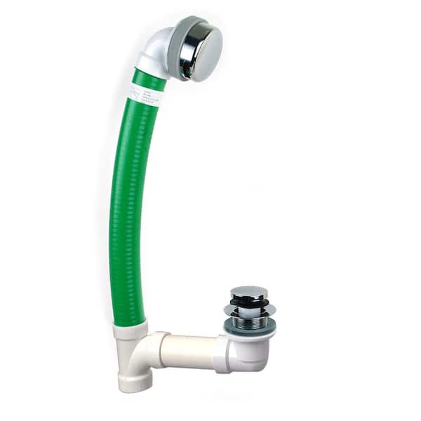 Watco Innovator Flex924 Flexible Bath Waste with Foot Actuated Bathtub Stopper and Innovator Overflow in Chrome Plated