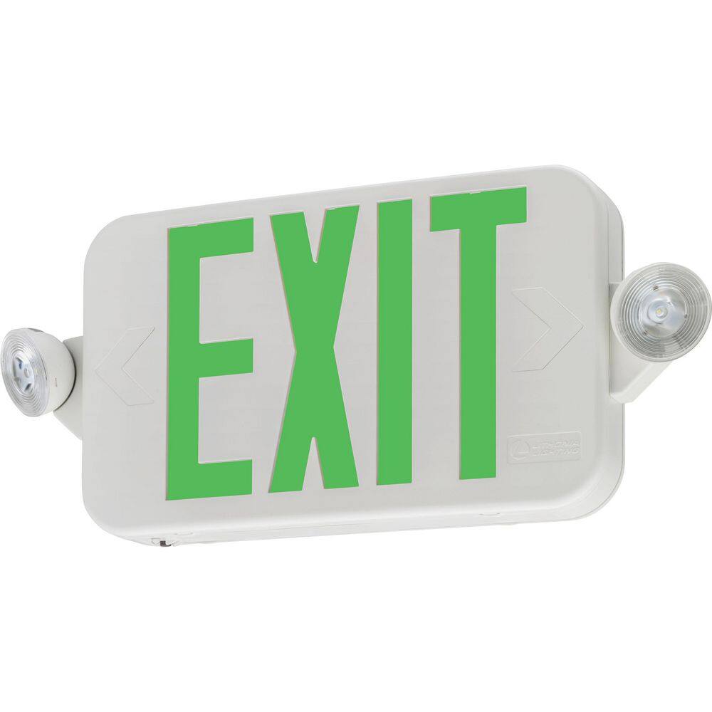 White LED Emergency Exit Sign with Lights