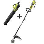 18 in. 10 Amp Electric Corded String Trimmer and 8 Amp Jet Fan Blower Kit
