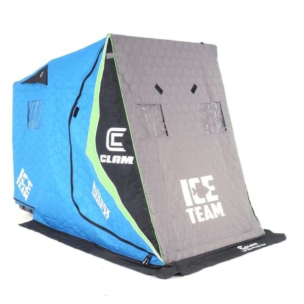 Clam Nanook XT Thermal Ice Team Edition - 2 Angler Ice Fishing Shelter  16679 - The Home Depot