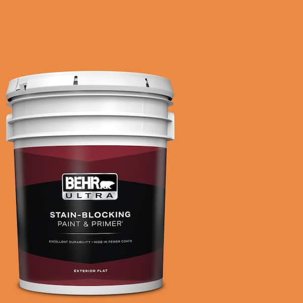 BEHR ULTRA 5 gal. #P230-7 Acapulco Sun Flat Exterior Paint & Primer