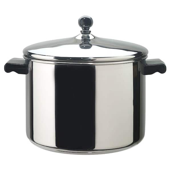 Farberware Classic Series 8 qt. Stainless Steel Nonstick Stock Pot with Lid