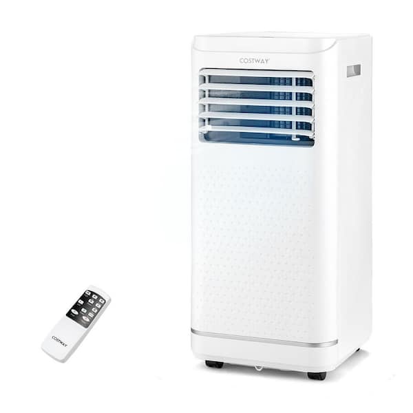 5,000 BTU Portable Air Conditioner Cools 250 sq. ft. with Dehumidifier Fan Mode and Remote in White