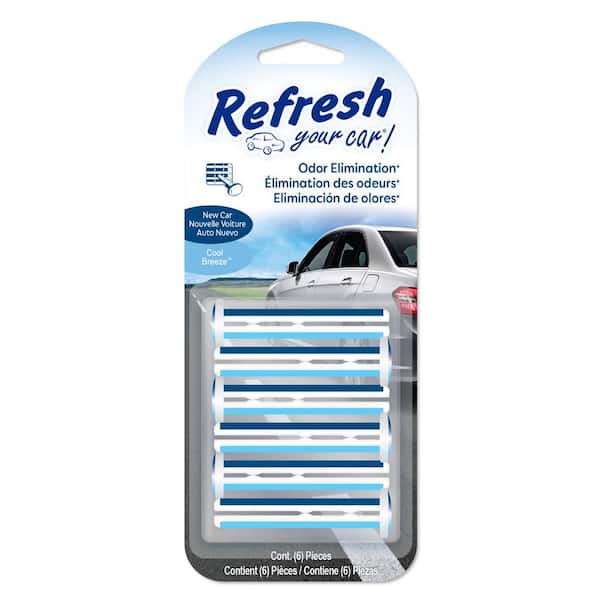 Refresh Your Car Vent Air Freshener (New Car /Cool Breeze Scent, 6 Pack)  09413T - The Home Depot