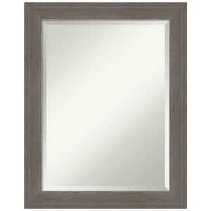 Medium Rectangle Alta Brown Grey Beveled Glass Casual Mirror (28.5 in. H x 22.5 in. W)
