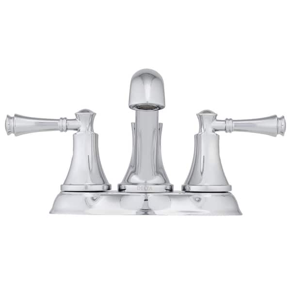 Details about   Delta Silverton 4 in Centerset 2-Handle Bathroom Faucet in Chrome 