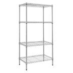 Silver 4-Tier Heavy Duty Steel Freestanding Garage Storage Shelving Unit (17.72 in. W x 59 in. H x 29.53 in. D)