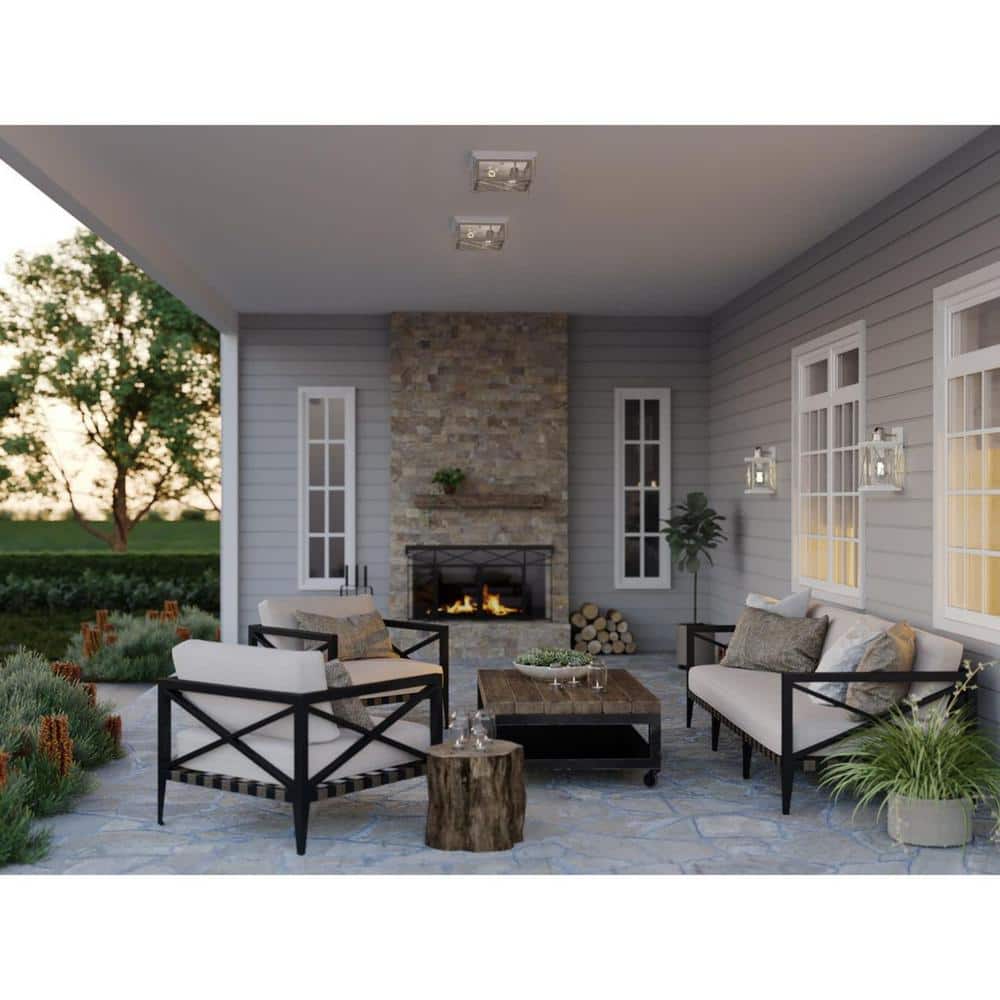 Barlowe 13" Stainless Steel and White Farmhouse Wall Lantern