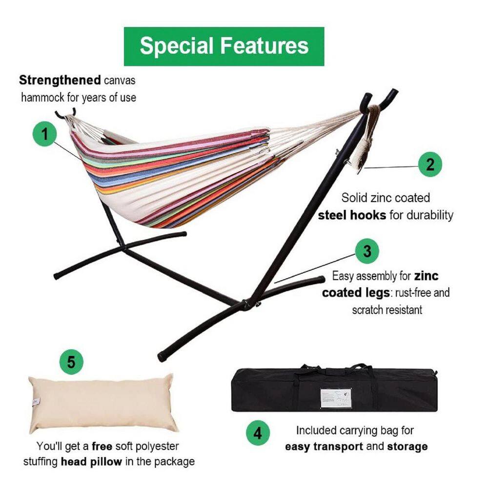 View of AURA OUTDOOR 9 ft. 2-Person Double Classic Camping Outdoor Cotton ...