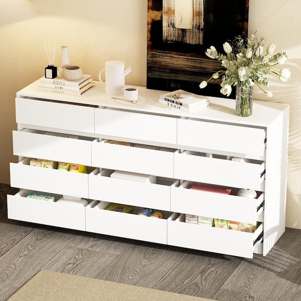 Have a question about FUFU&GAGA White 12-Drawer 63 in. Width