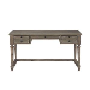 Powell Company 56.5 in. Gray Rectangular 3 -Drawer Writing Desk with X ...