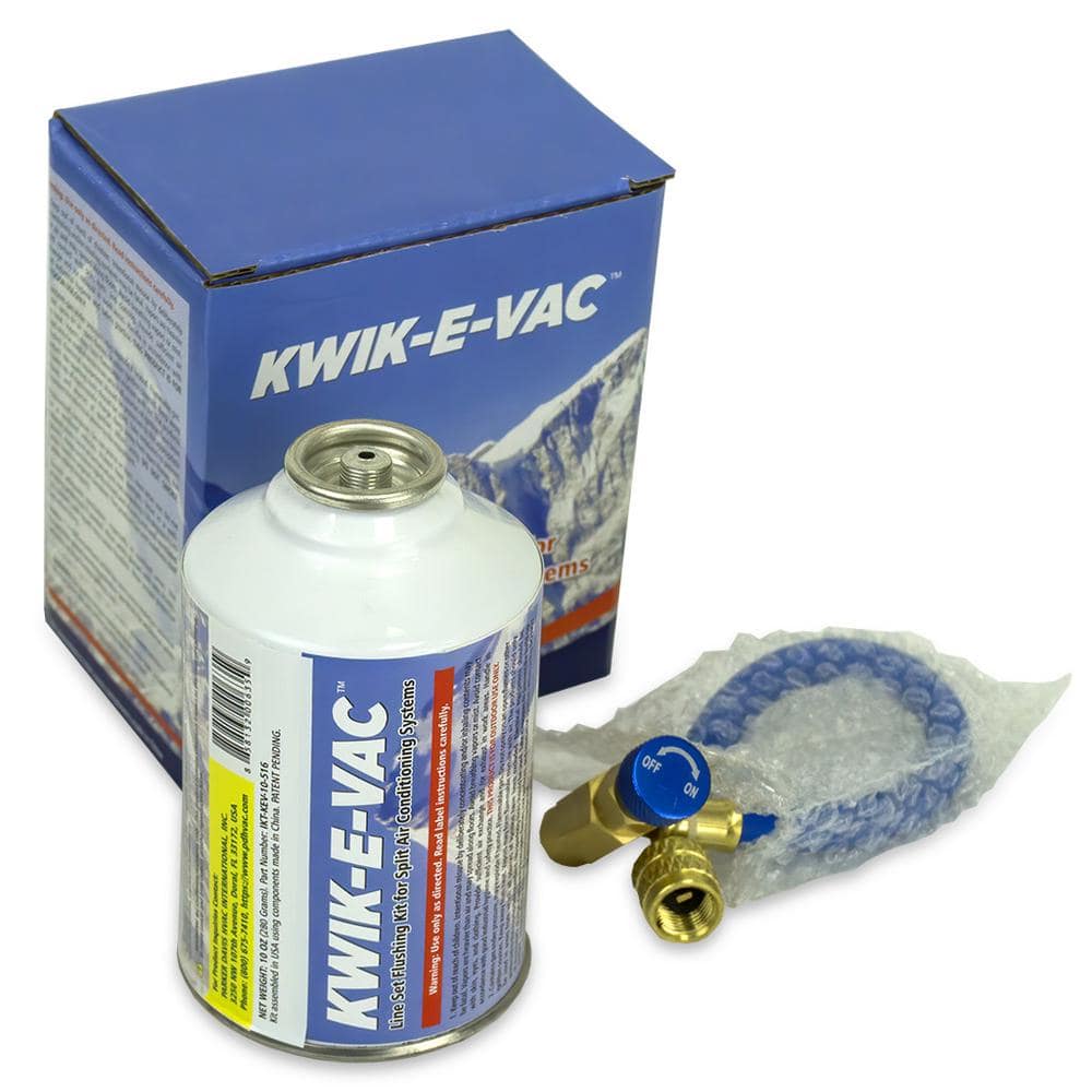 Compact White and Brass Mini Split Flushing Kit
