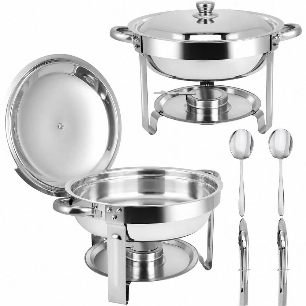 6-Quart Stainless Steel Chafing Dish Buffet Set with Lids, Food Warmers for Parties, 2 Pack price history on PriceWatchPro