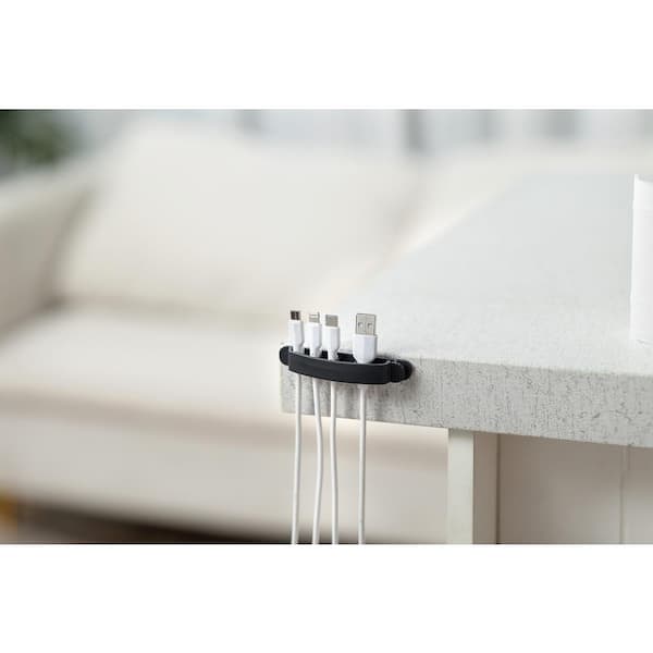 Electriduct J-Channel Cable Raceway Kit - 4 Pack, White, Self-Adhesive Cord Organizer For Desks & TVs - View #2