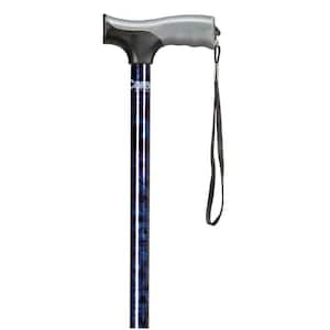 Soft Grip Derby Foot Cane in Blue