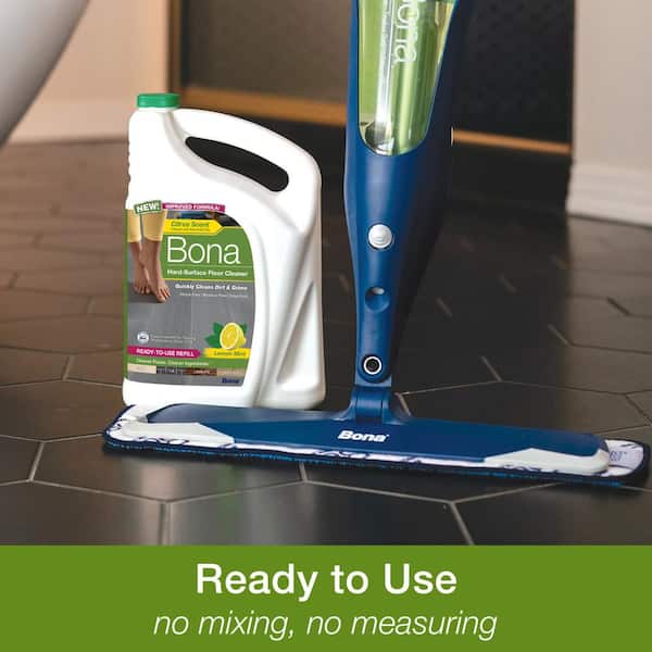 Bona Hard-Surface Floor Cleaner, 36oz Spray, Lemon Mint Scent, 36 Fl Oz 