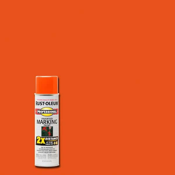 Rust-Oleum Professional 15 oz. Fluorescent Red-Orange 2X Distance Inverted Marking Spray Paint