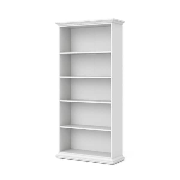 Tvilum Sonoma White 5-Shelf Bookcase