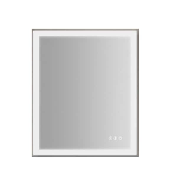 Ancerre Designs Immersion LED Frameless Mirror with Bluetooth, Defogger and Digital Display, 48 in. x 40 in.