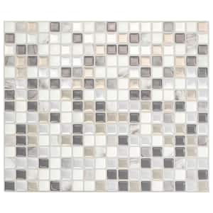 Minimo Noche Gray 11.55 in. x 9.64 in. Vinyl Peel and Stick Tile (2.80 sq. ft./ 4-pack)