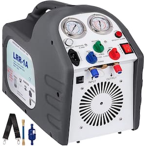 Refrigerant Recovery Machine 1/2 HP 110-Volt AC Refrigerant Recycling HVAC Unit 558 psi for Air Conditioning Repair Grey
