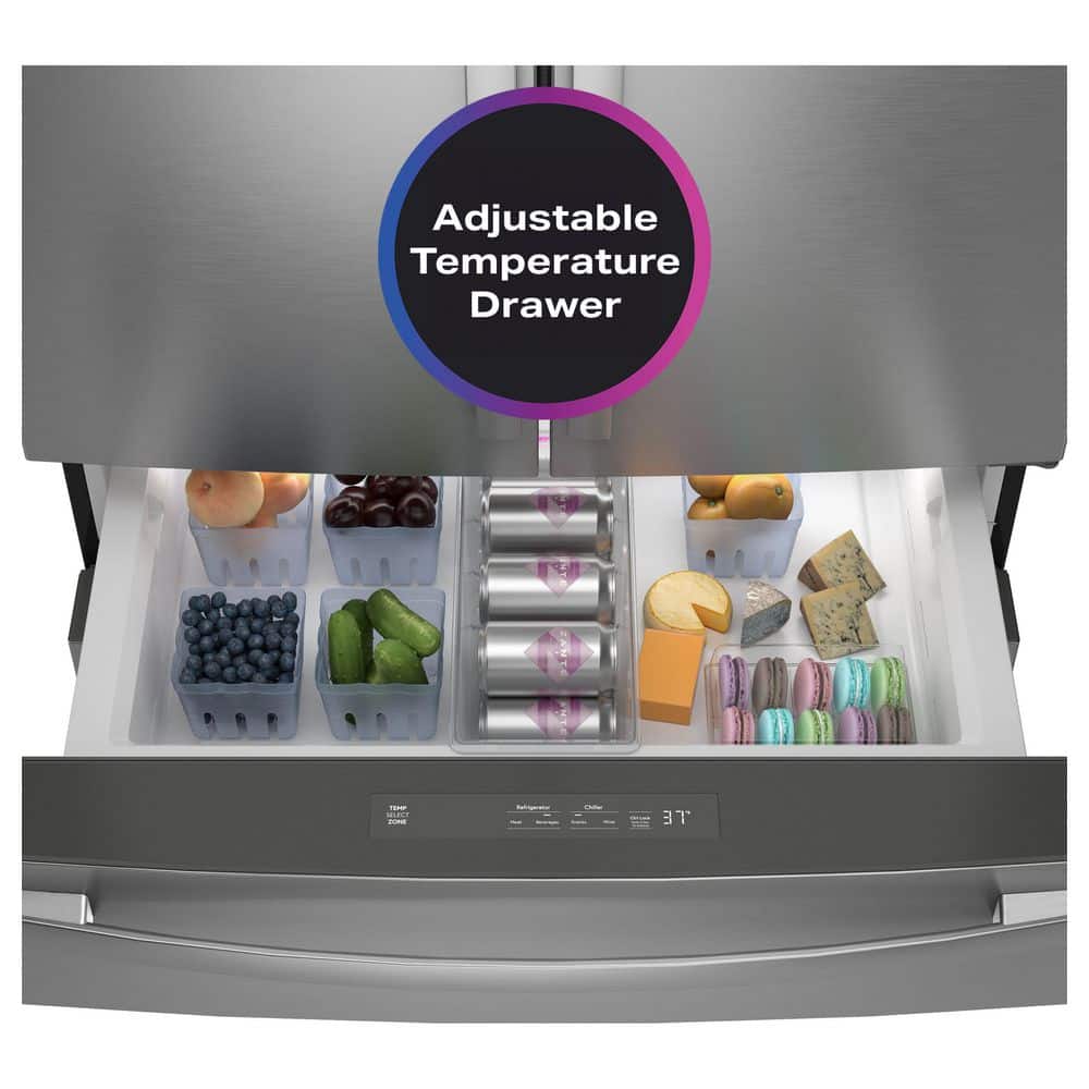 Stainless Steel Smart French Door Refrigerator with Ice Maker