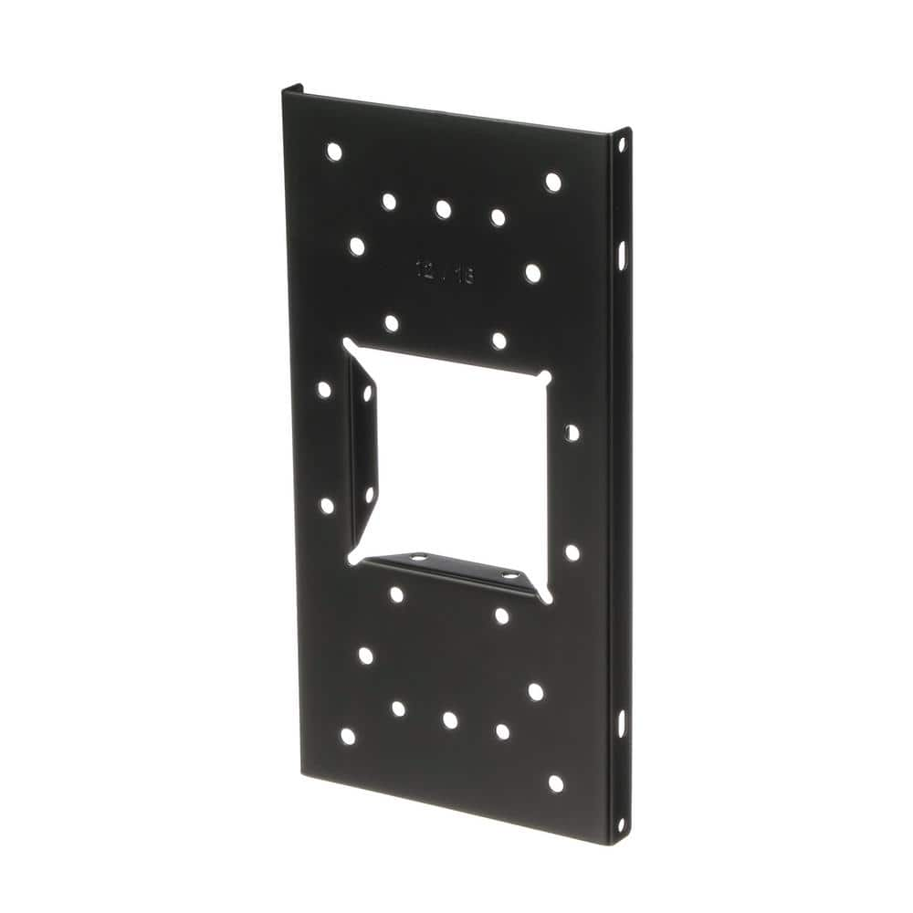 Gibraltar Mailboxes Black Steel Mailbox Mounting Board .060 Ga. 12.875 in. L(3 pack