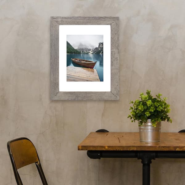 11x14/8x10 Gray Matted Picture Frame