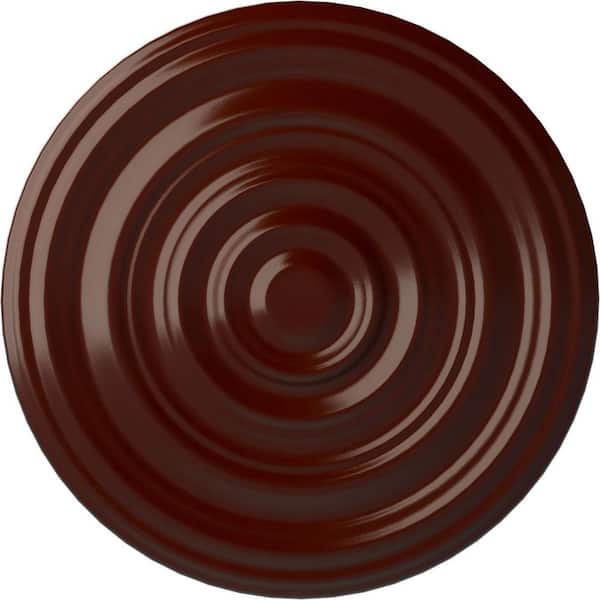 Ekena Millwork 1-1/2" x 29-1/8" x 29-1/8" Polyurethane Carton Smooth Ceiling, Brushed Mahogany