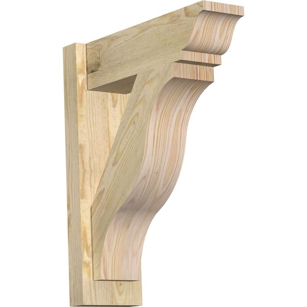 Ekena Millwork 6 in. x 22 in. x 18 in. Douglas Fir Fuston Traditional Rough Sawn Outlooker