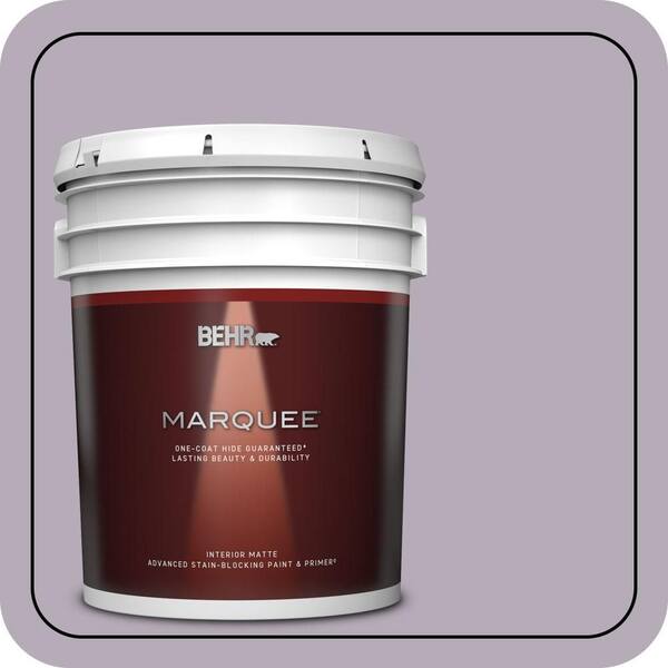 BEHR MARQUEE 5 gal. #MQ5-36 Audition One-Coat Hide Matte Interior Paint & Primer