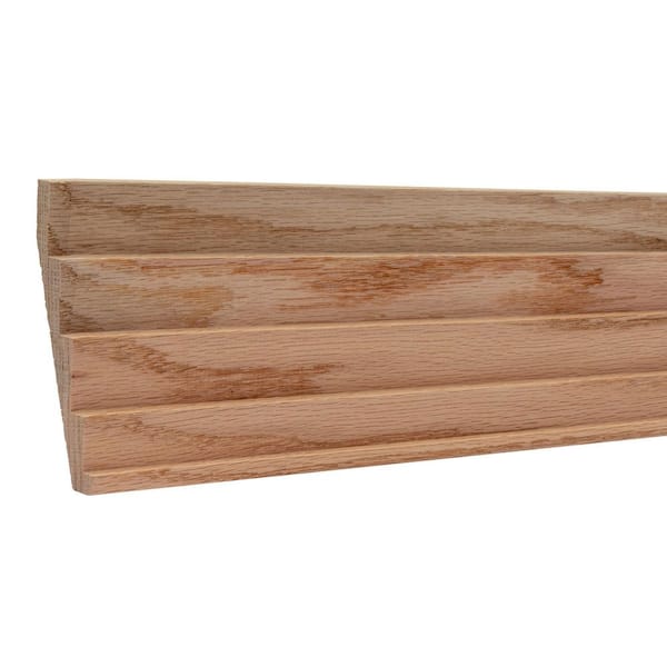 0.75 in. D x 5.5 in. W x 92 in. L Unfinished Red Oak Wood Duncan Sawtooth Crown Moulding