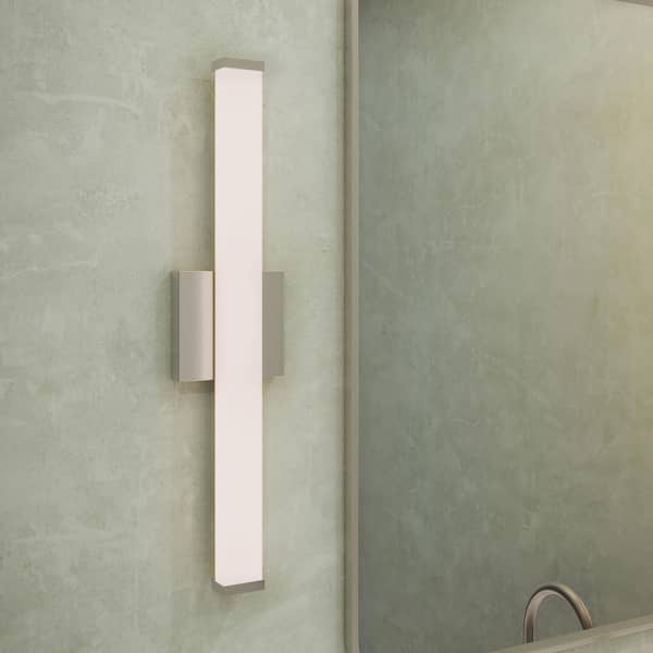 Progress Light Linear Led Progress Lighting Phase 6.1 24 in. Brushed Nickel 5CCT Integrated LED ...