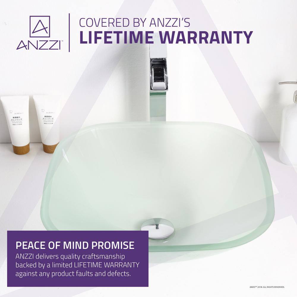 Frosted Glass Square Above-Counter Vessel Sink